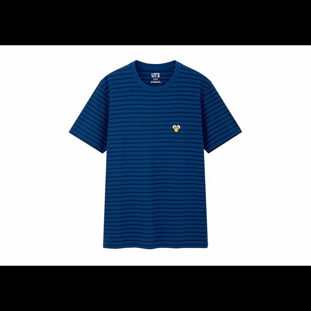 Kaws x Uniqlo bff stripe blue shirt